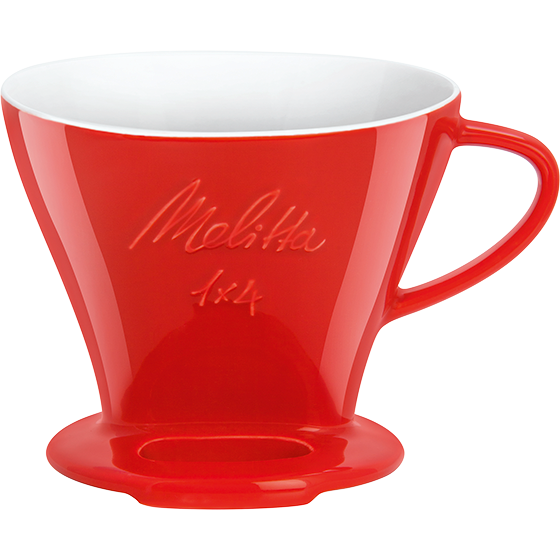 Melitta® 1x4® Porcelain Coffee Filter (Red)