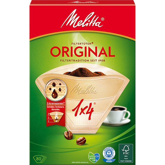 Melitta® Original Coffee Filters (Size 1x4 - 80 Pack)